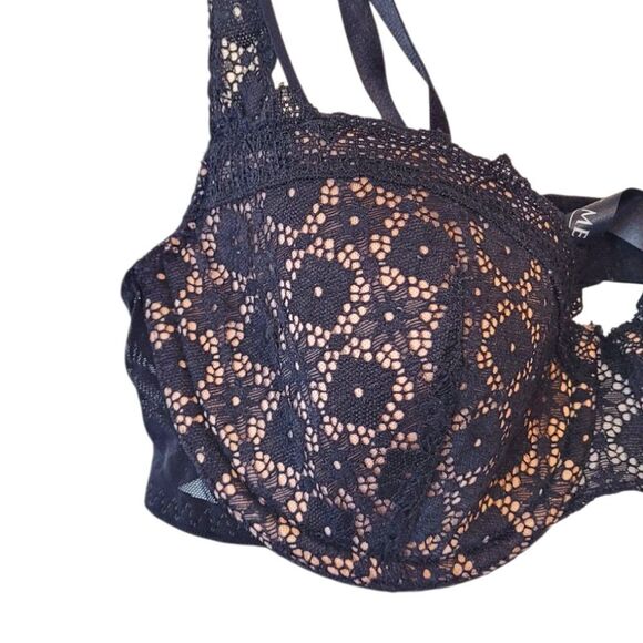 Adore Me Women's Black Lace Bra Size 32D - Picture 3 of 5